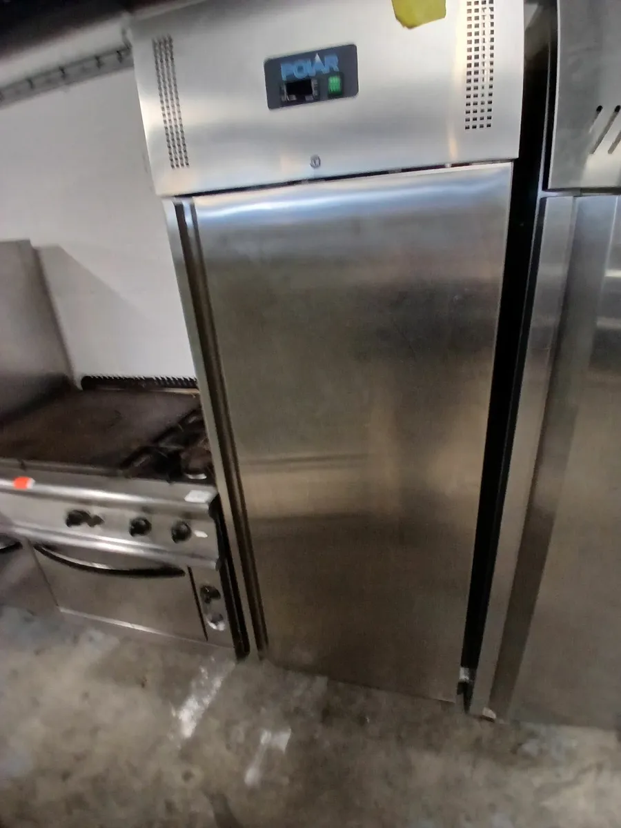 Stainless steel fridge  unit on wheels - Image 1