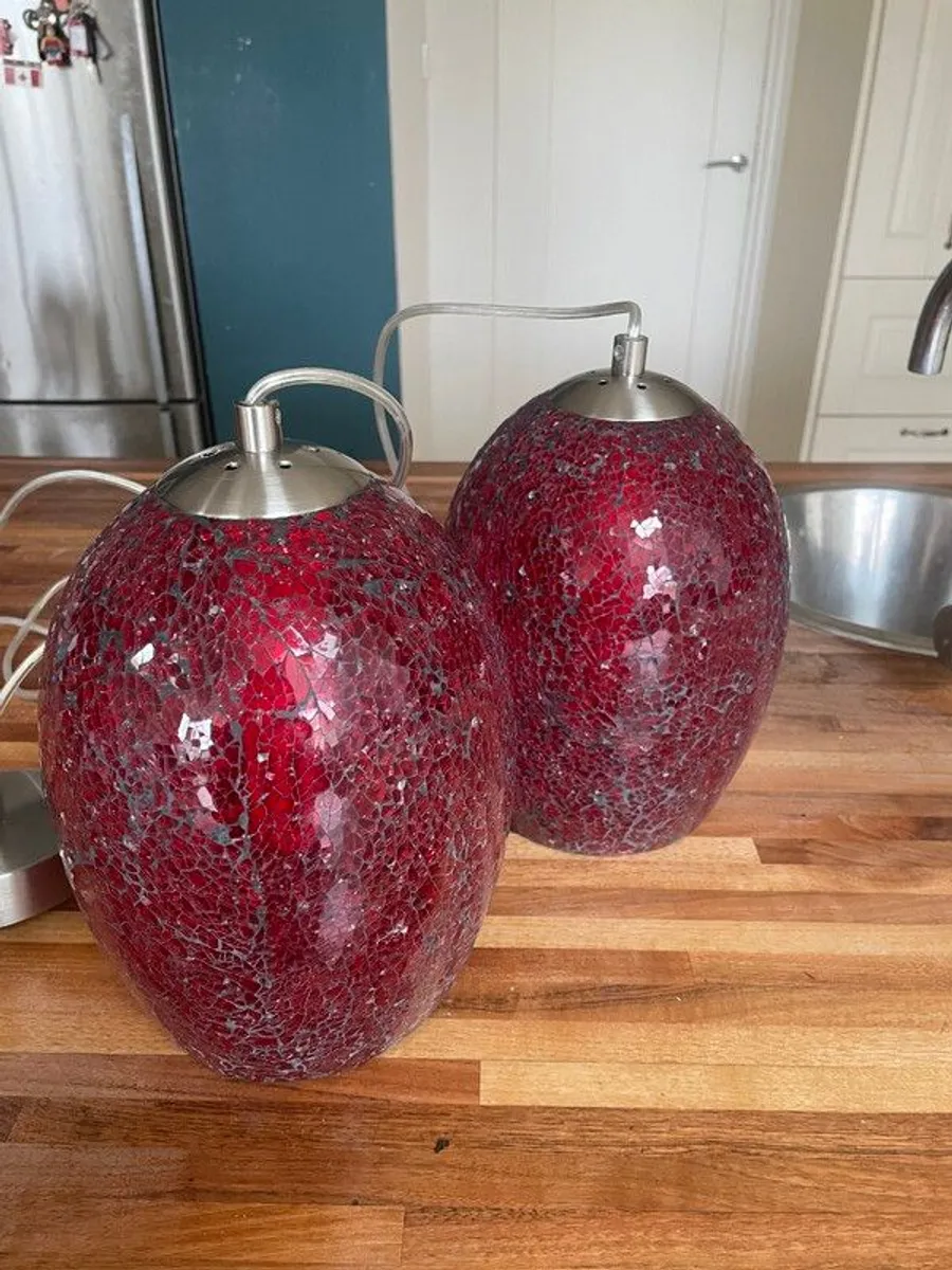 Crackle glass lights - Image 1