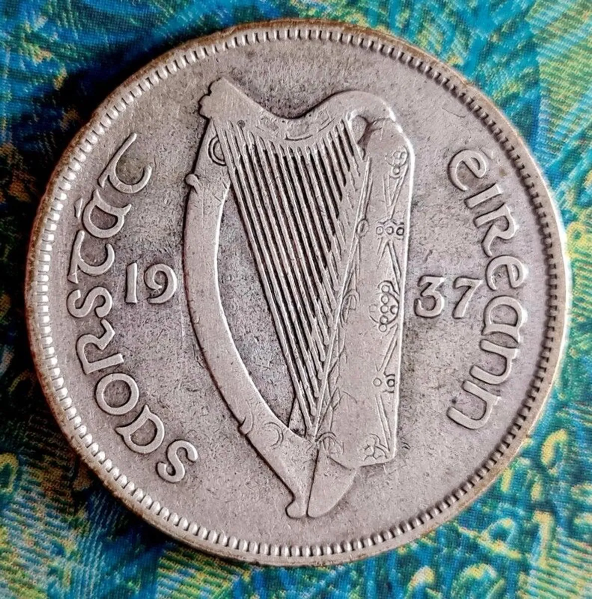 Ireland 1937 Silver Florin Scarce Key Date Low Mintage coin - Image 1