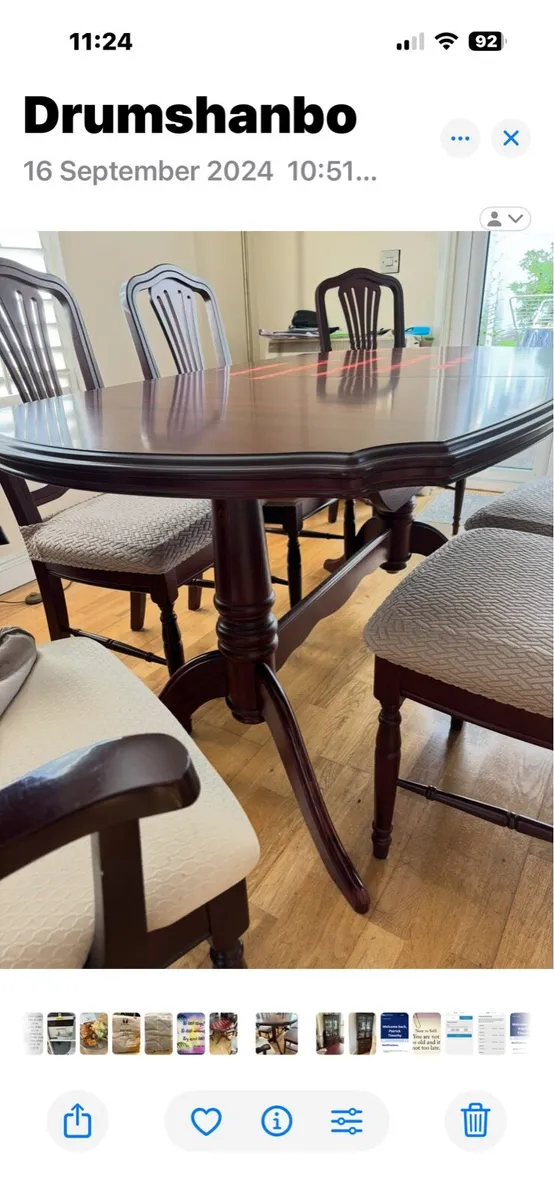 Mahogany table and chairs - Image 4