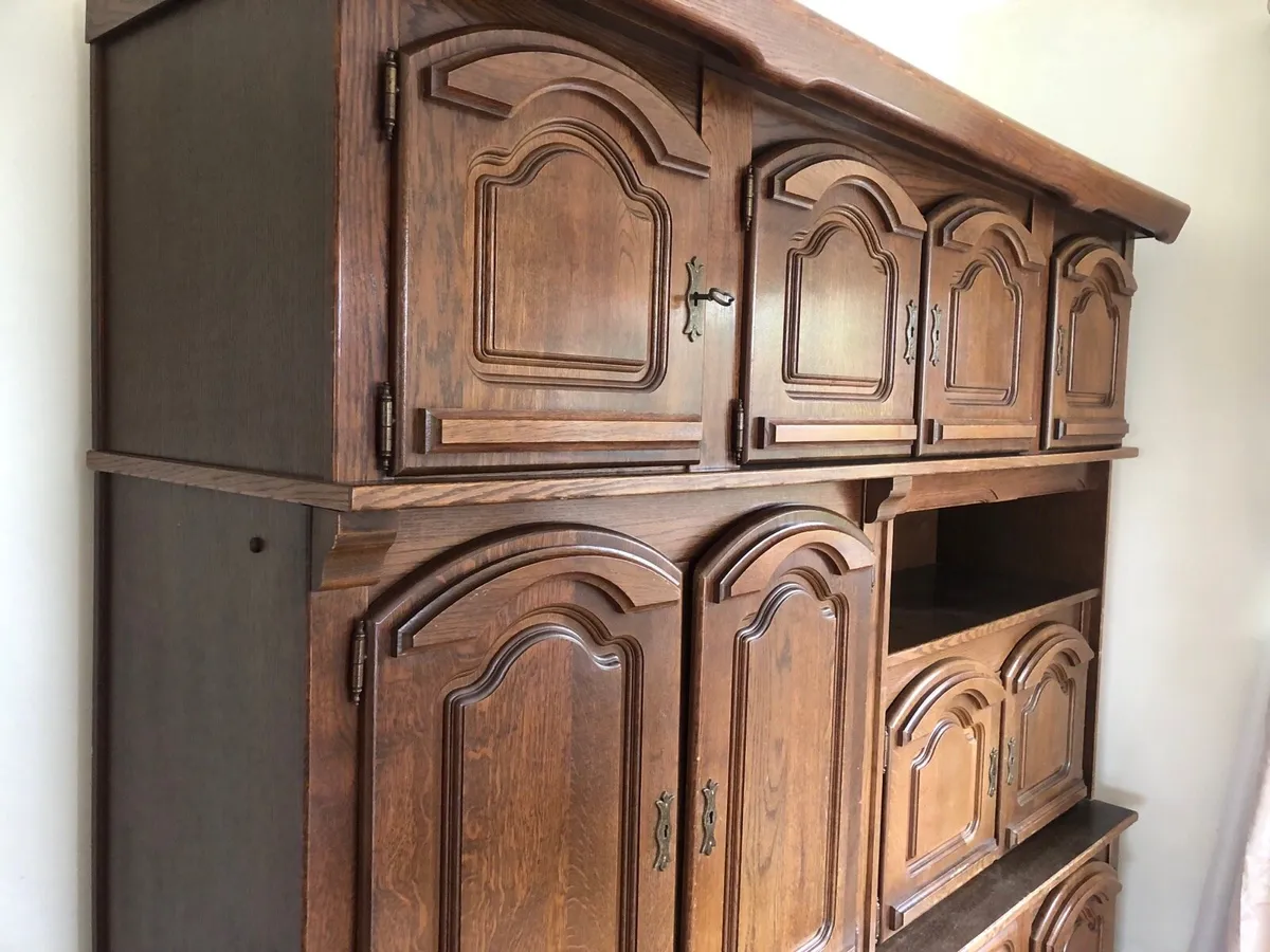 Large Solid Oak Cabinet with built in spotlights. - Image 2