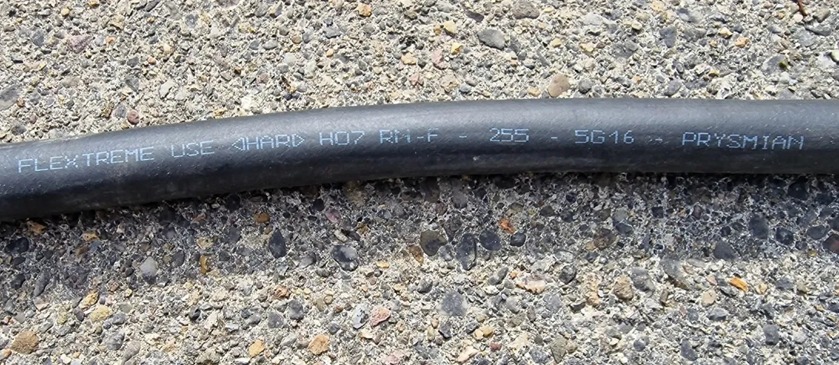 Three phase cable 5x 16mm2 Prysmian Flextreme - Image 2