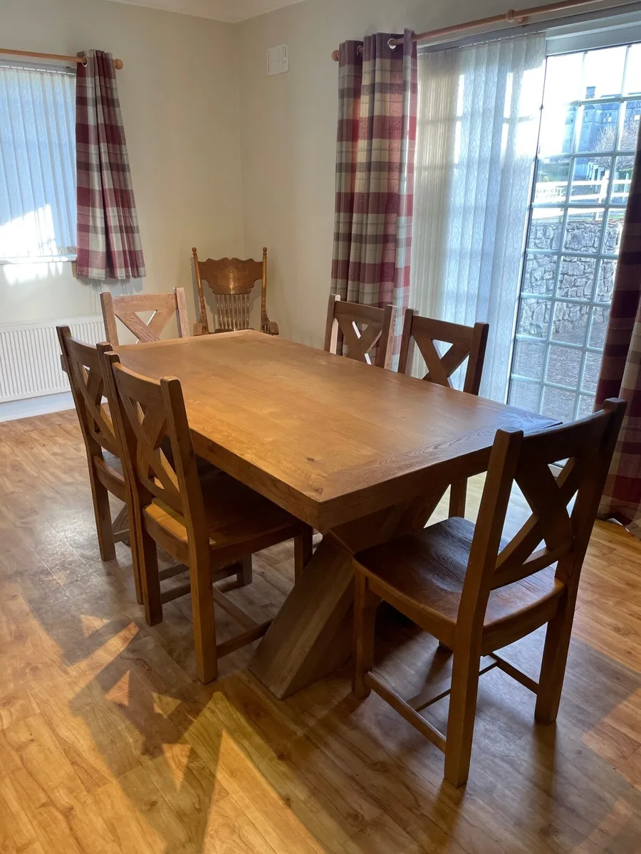 Maximus Solid Oak Kitchen Table - Image 1