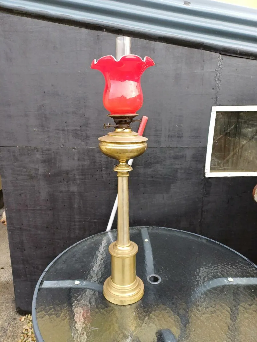 Antique Brass Floor Lamp - Image 2