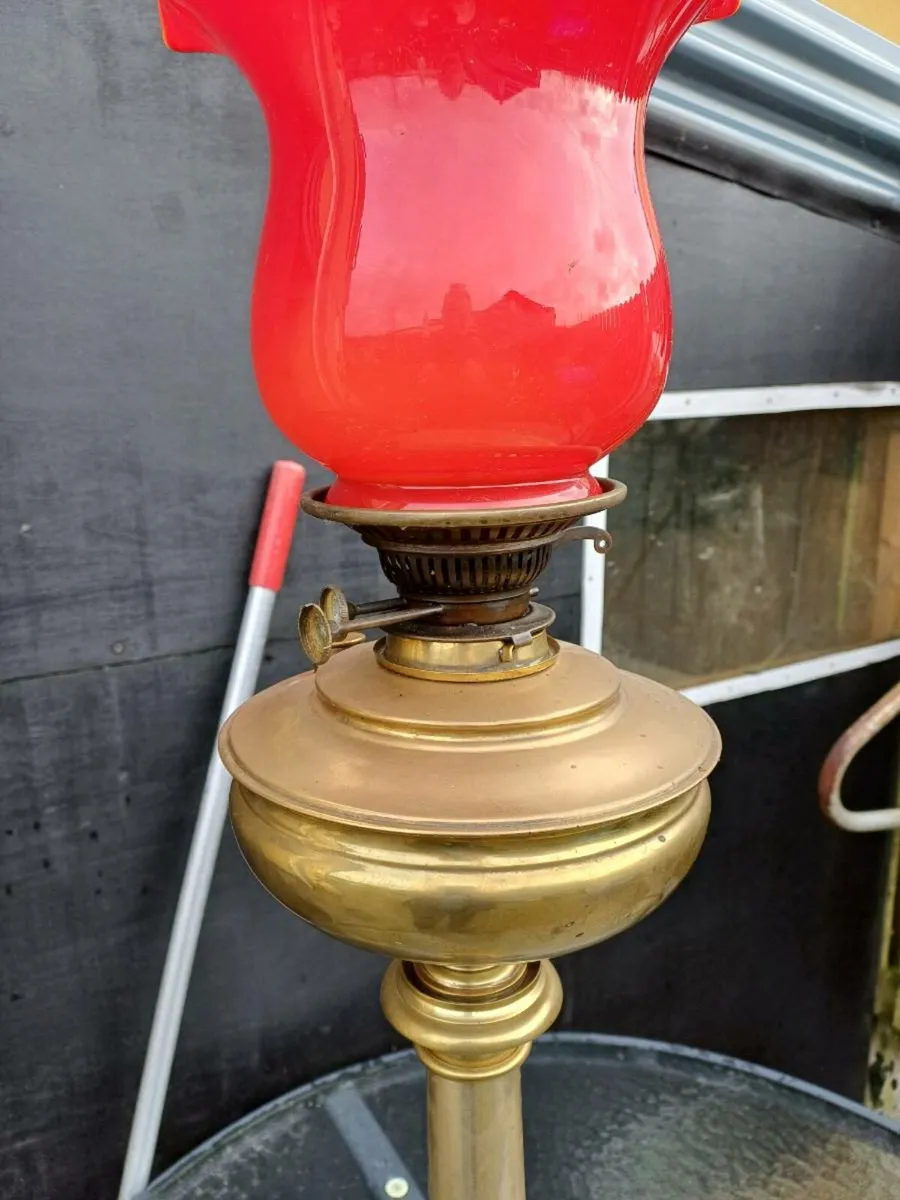 Antique Brass Floor Lamp - Image 3