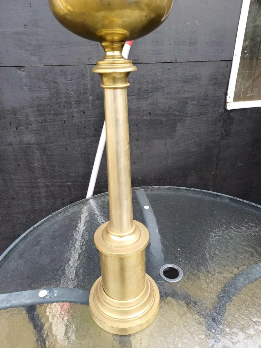 Antique Brass Floor Lamp - Image 4
