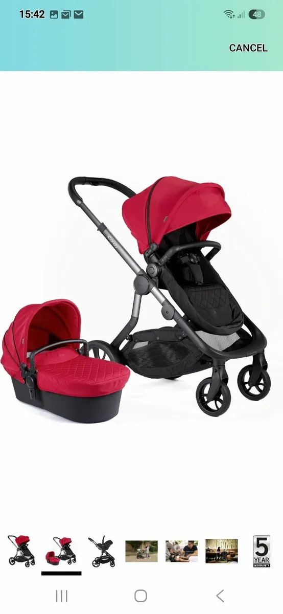 Icandy orange pram and stroller system - Image 4