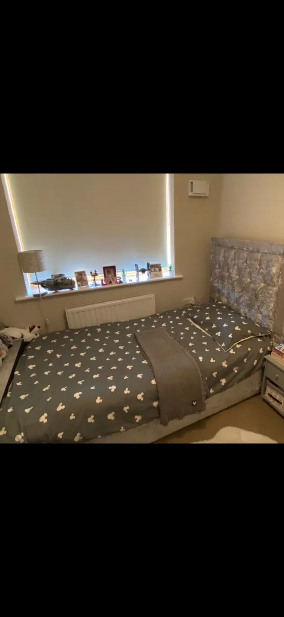 Luxury  Grey Crushed Velvet Single Bed - Image 1