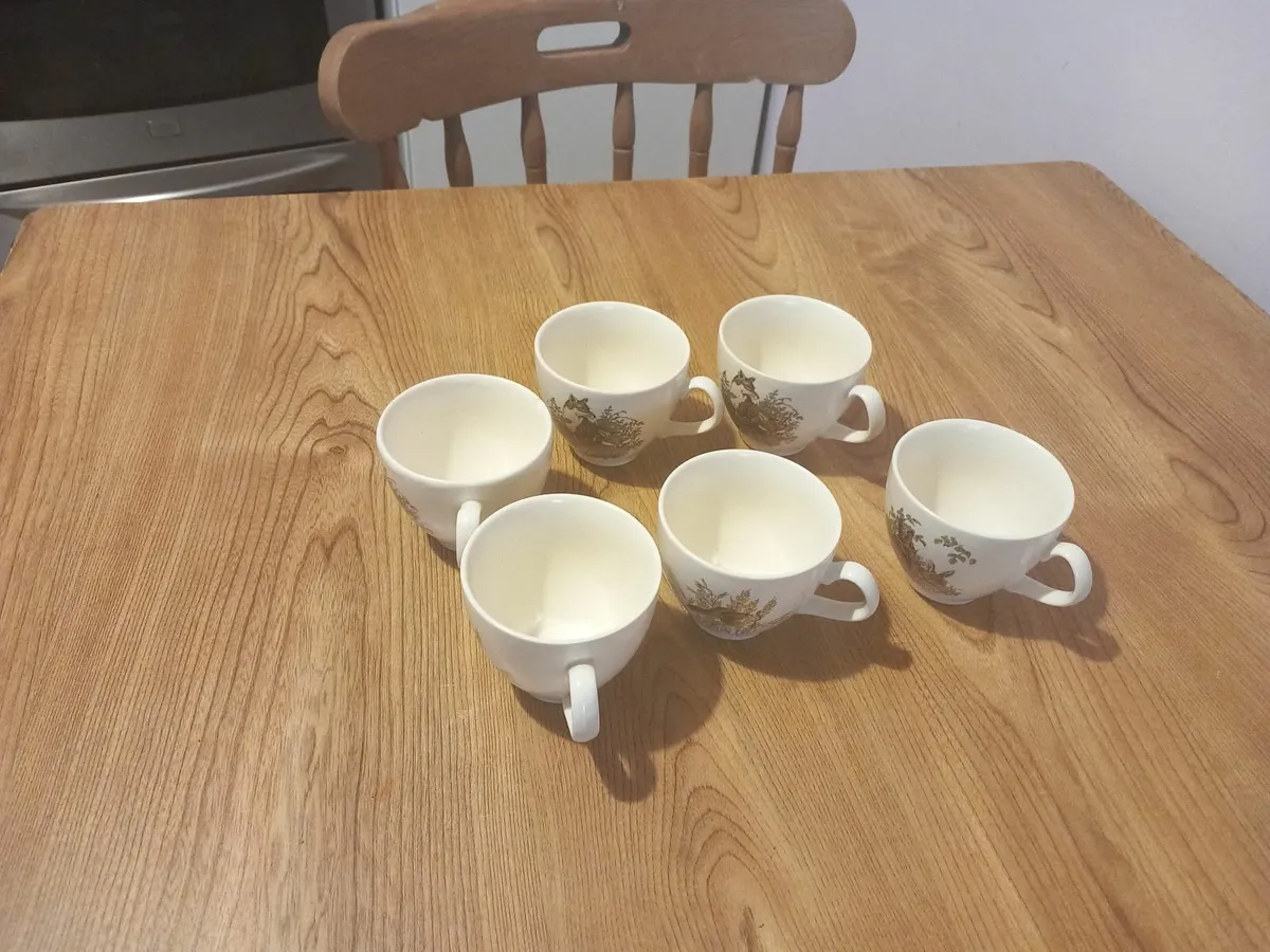 Six Small Cups with Animals - Image 1