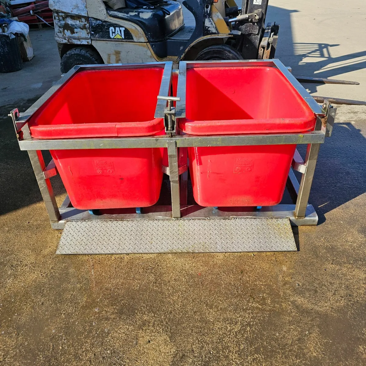 Stainless steel  bin  forklift attachment - Image 1
