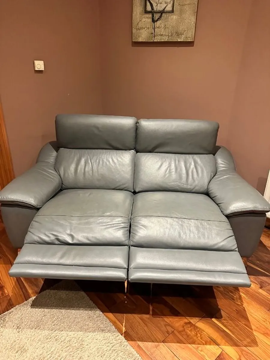 Grey Leather Recliner - Image 4