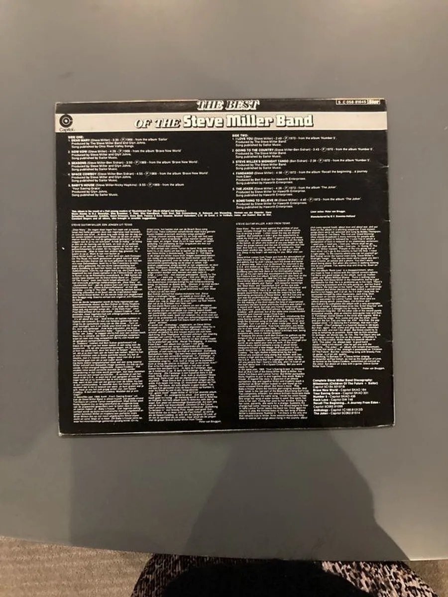 The best of the Steve Miller Band Vinyl Album - Image 2