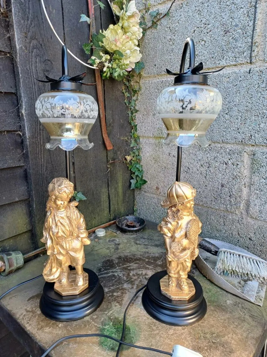 Vintage Figure Lamps - Image 1