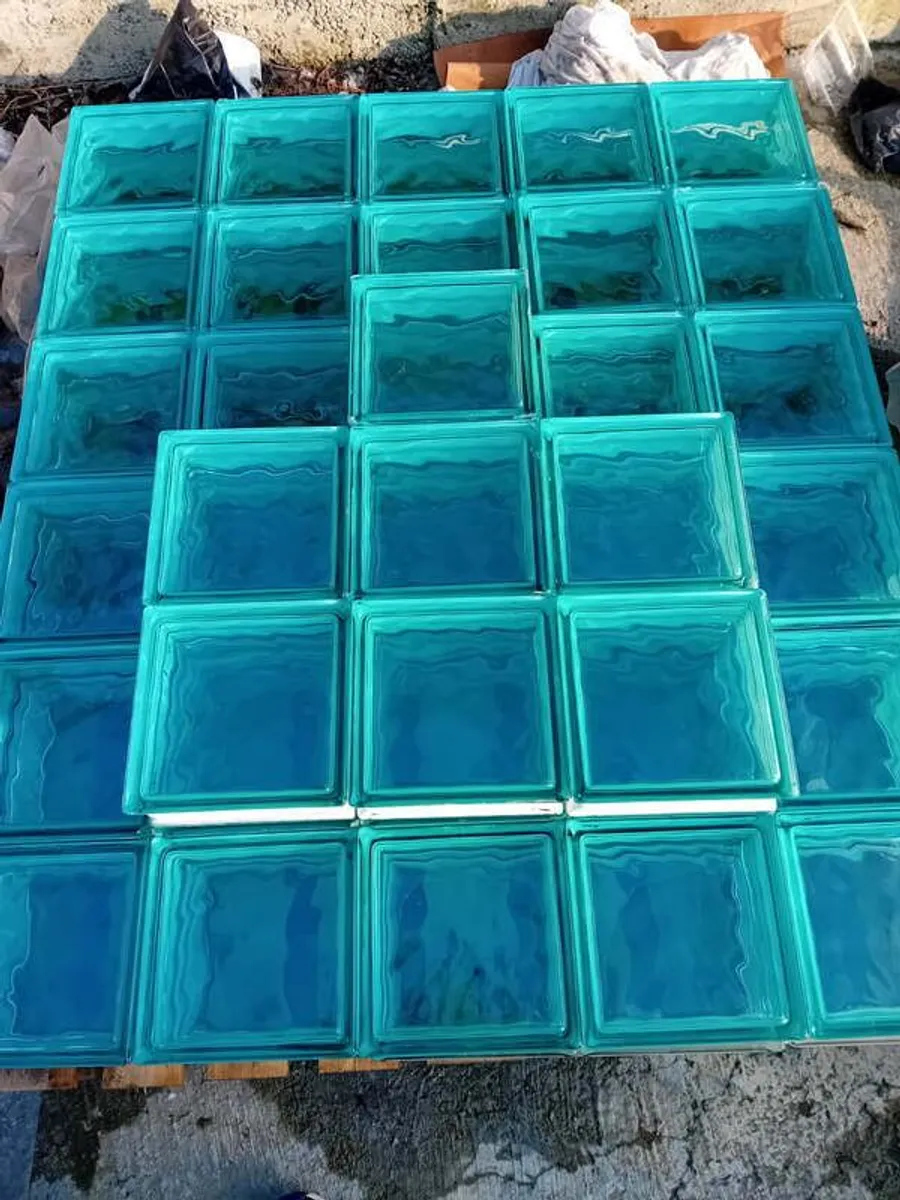 65 Turquoise Glass Blocks - Image 2