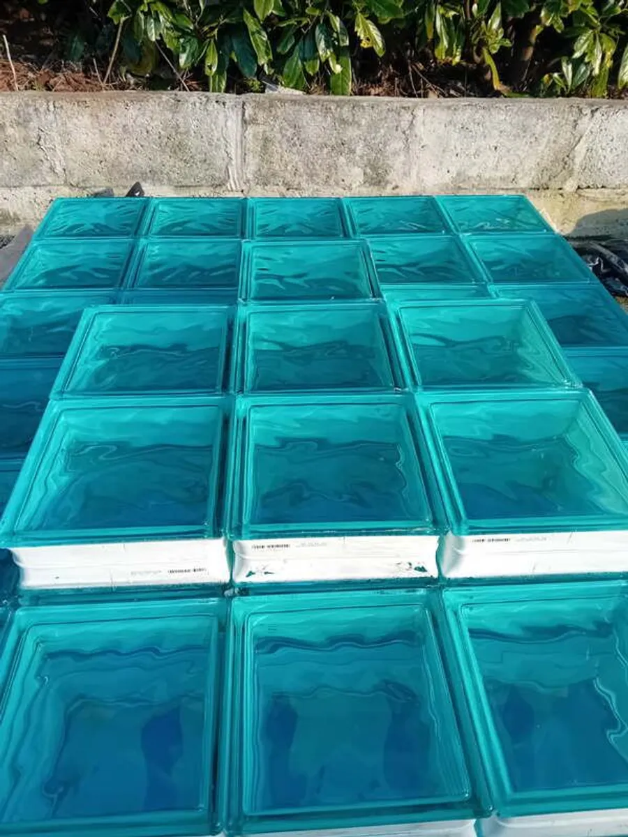 65 Turquoise Glass Blocks - Image 3