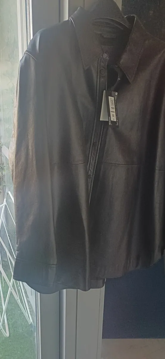 Marks and Spencer Women's Leather Shirt Size 22 - Image 1