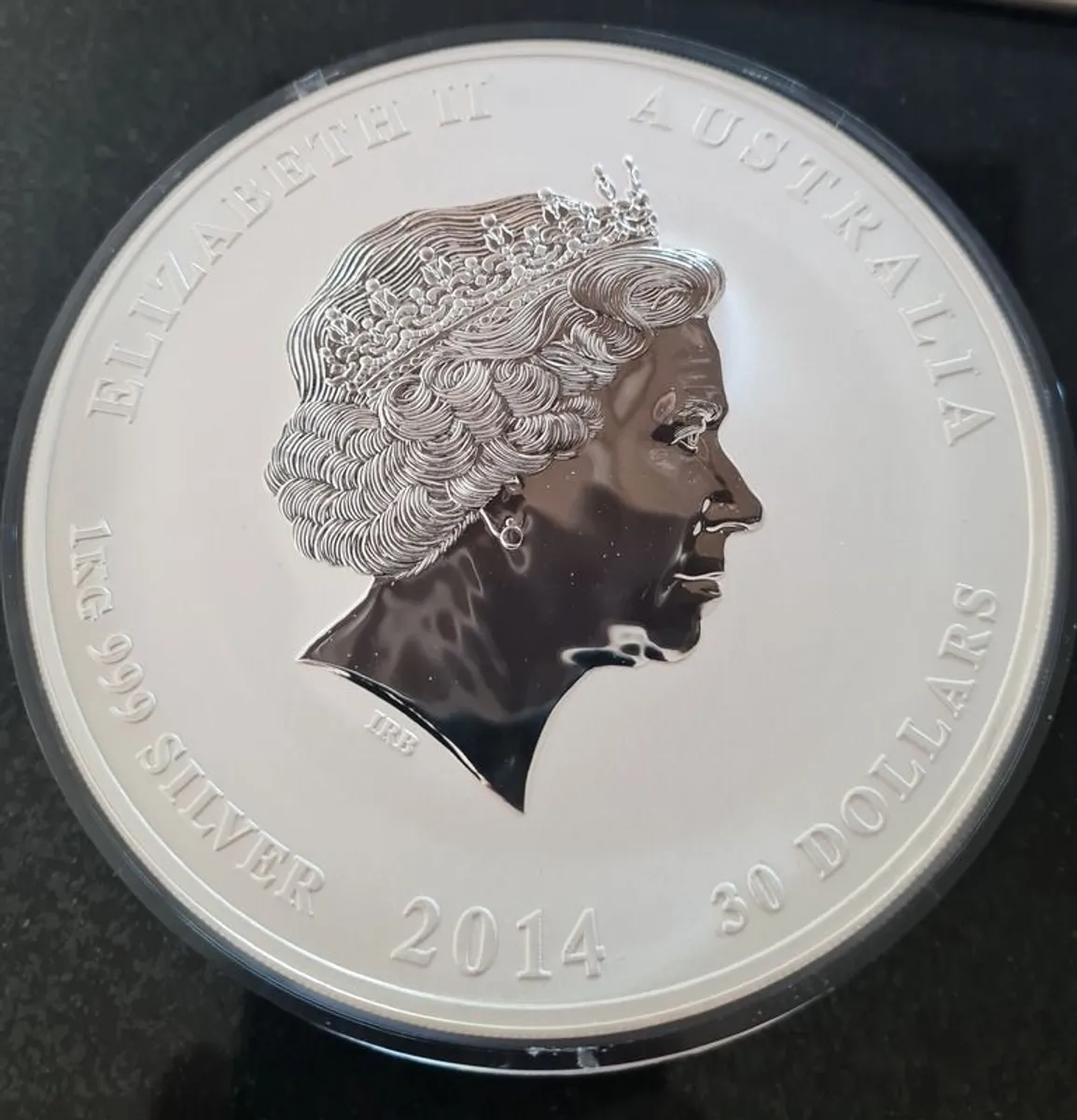 2014 1 Kg Silver Coin Lunar Year of the Horse Perth Mint coin in capsule - Image 4