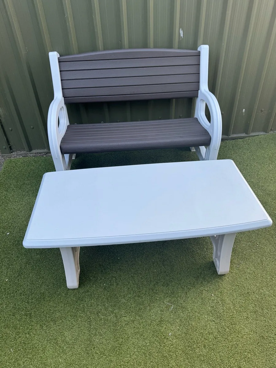 New Maintenance Free Garden Bench & Table - Image 2