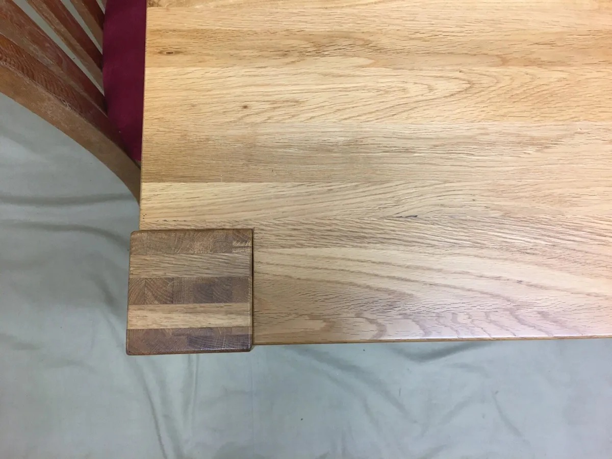 Solid Oak Kitchen Table & Chairs - Image 4