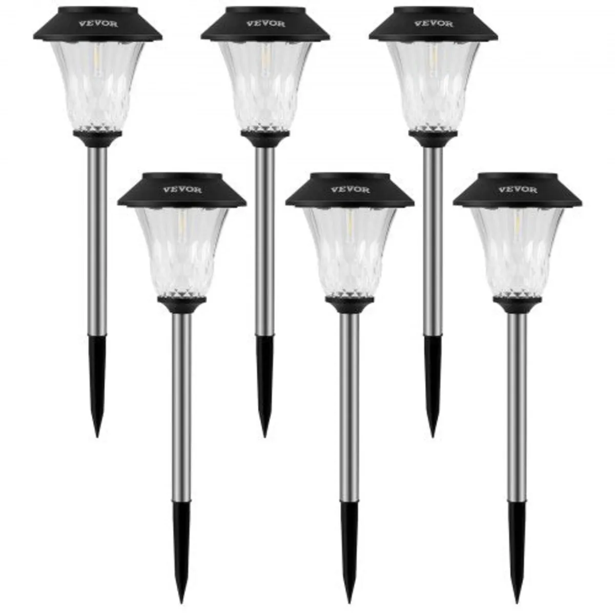 Solar Outdoor Lights, 6 Pack Bright up to 16h, Wat