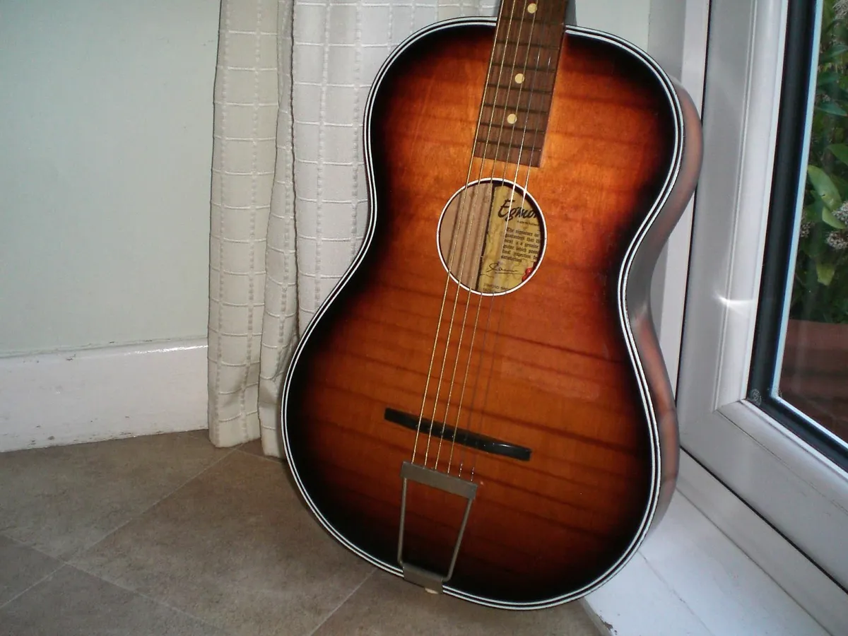 Original 1960's Egmond Parlour Guitar - Holland. - Image 1