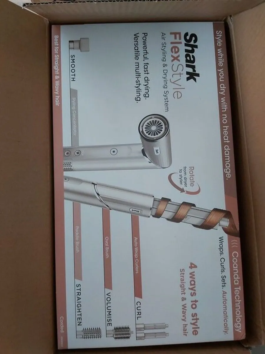 Shark FlexStyle Straight & Wavy 4-in-1 Air Styler & Hair Dryer - Stone | HD430SLUK - Image 2