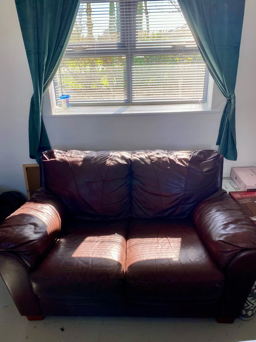 Genuine Leather Sofa - Image 1