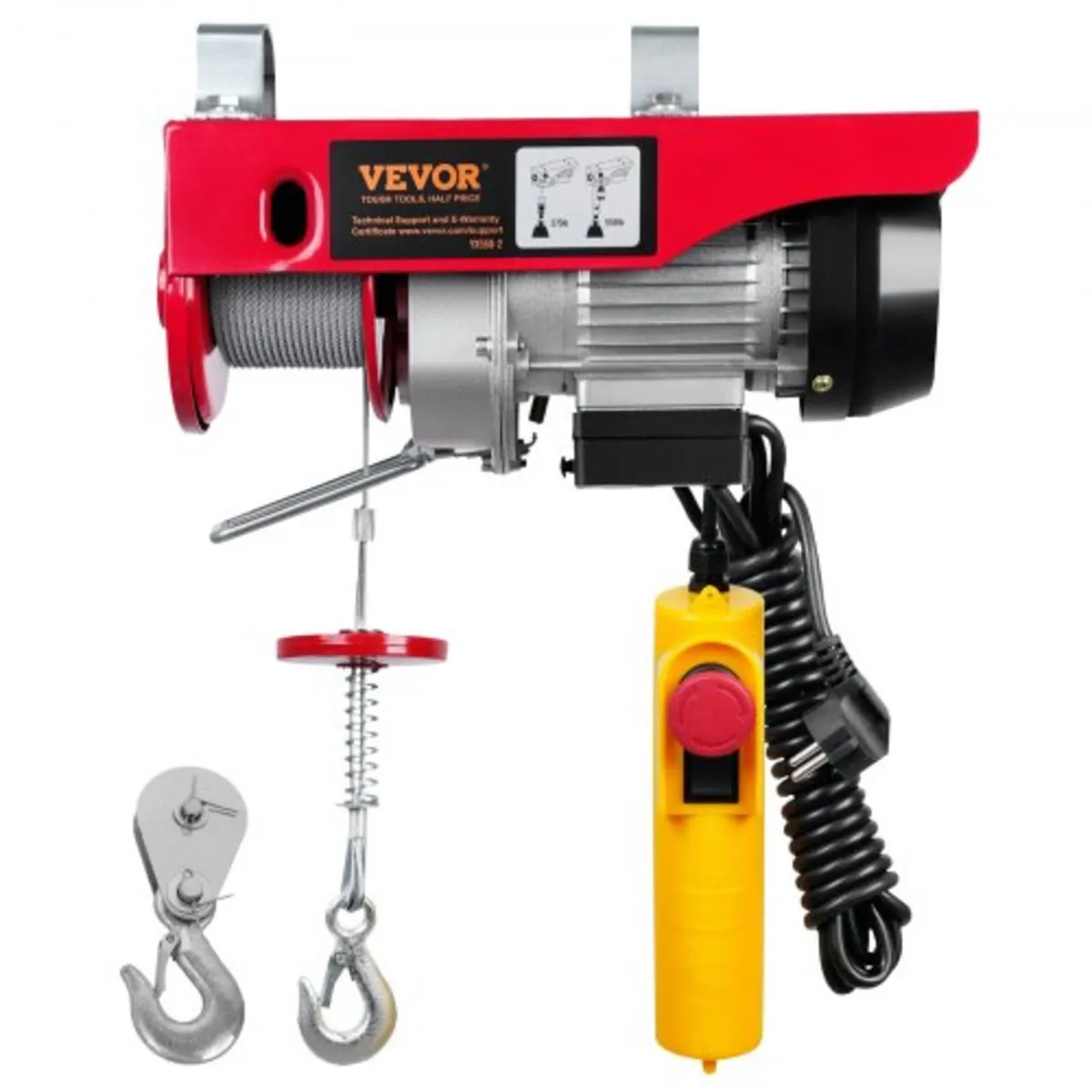 Electric Hoist, 550 lbs Lifting Capacity, 510W 220