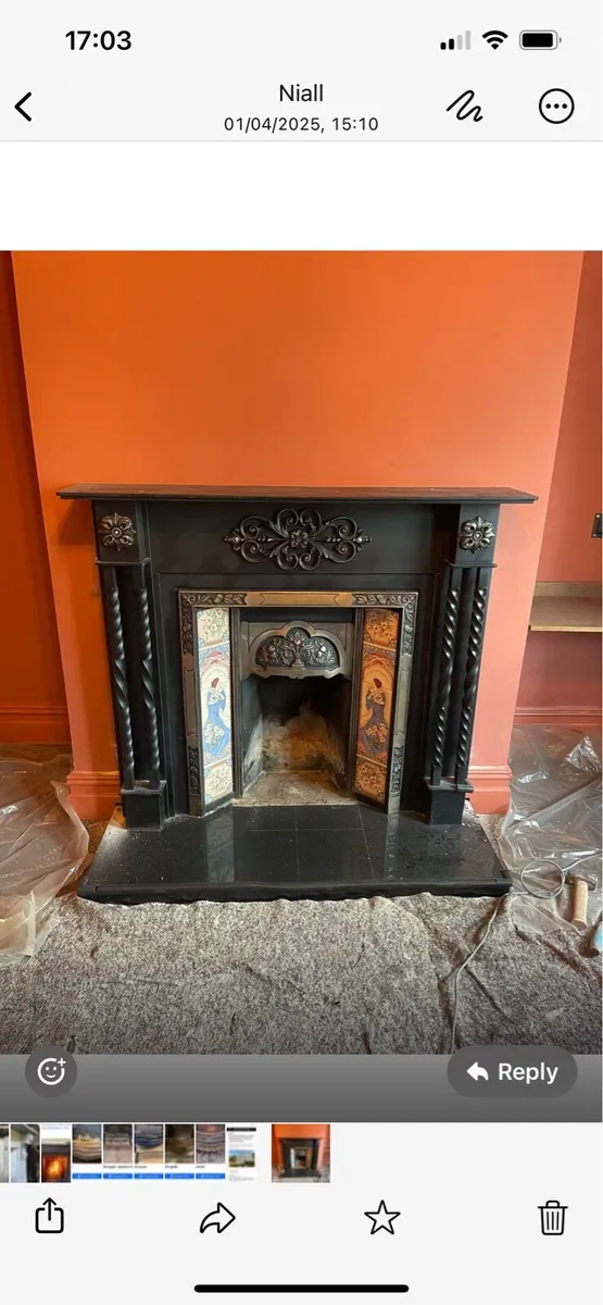 Cast iron fireplace