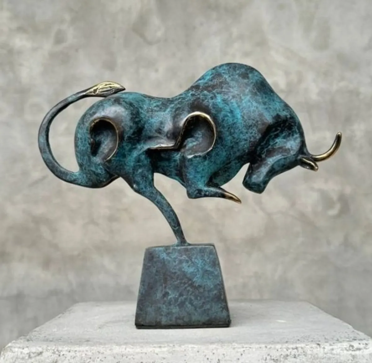 Salvador Dali Inspired Bull - Patinated Bronze - Image 2