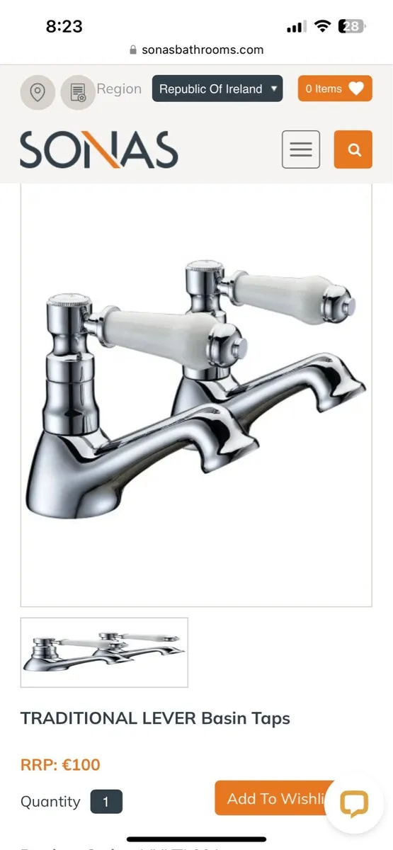 Sonas traditional sink taps - Image 1
