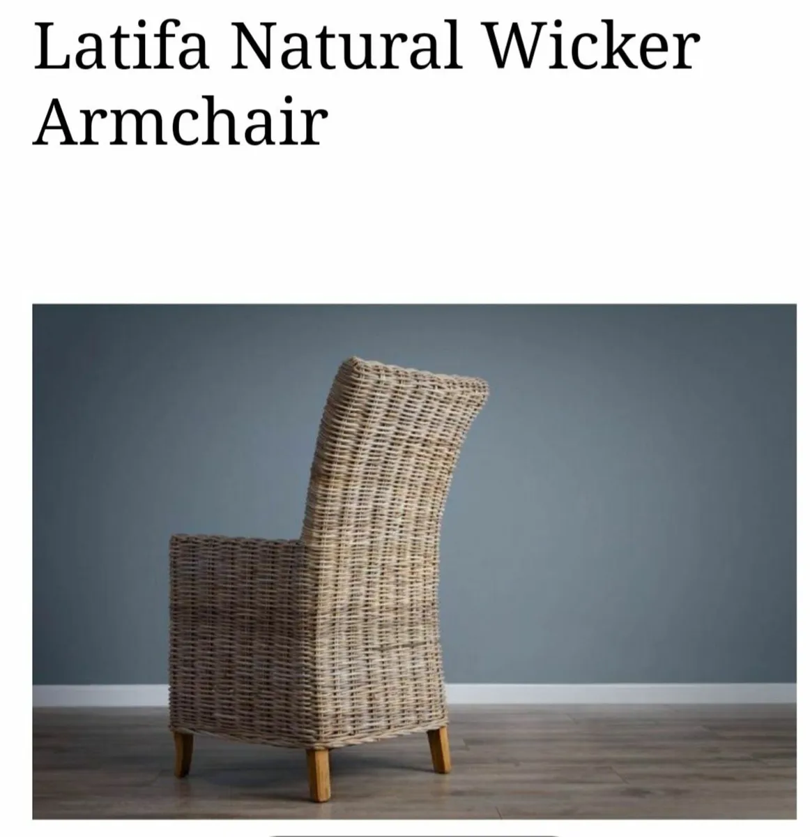 Latifa Natural Wicker from Sustainable furniture - Image 3