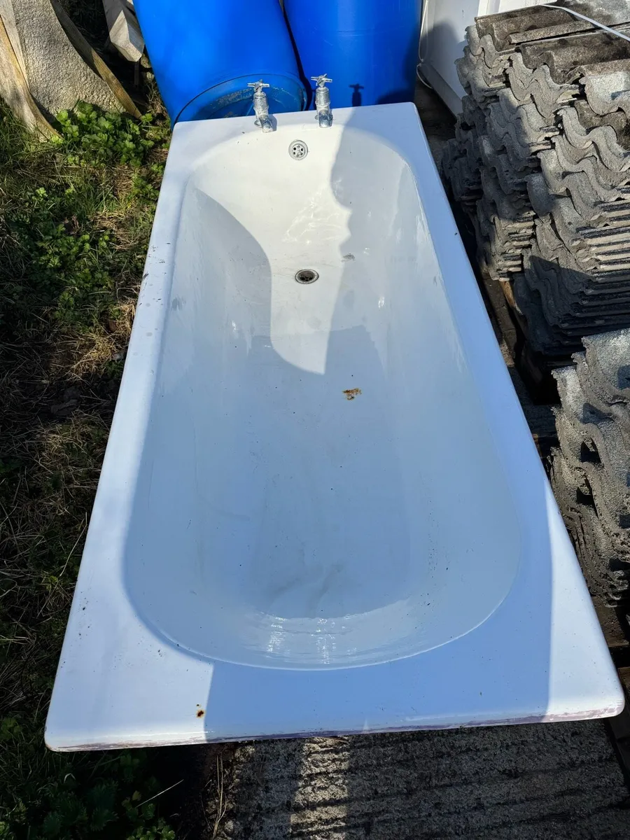 Cast Iron Bath with Taps - Image 2