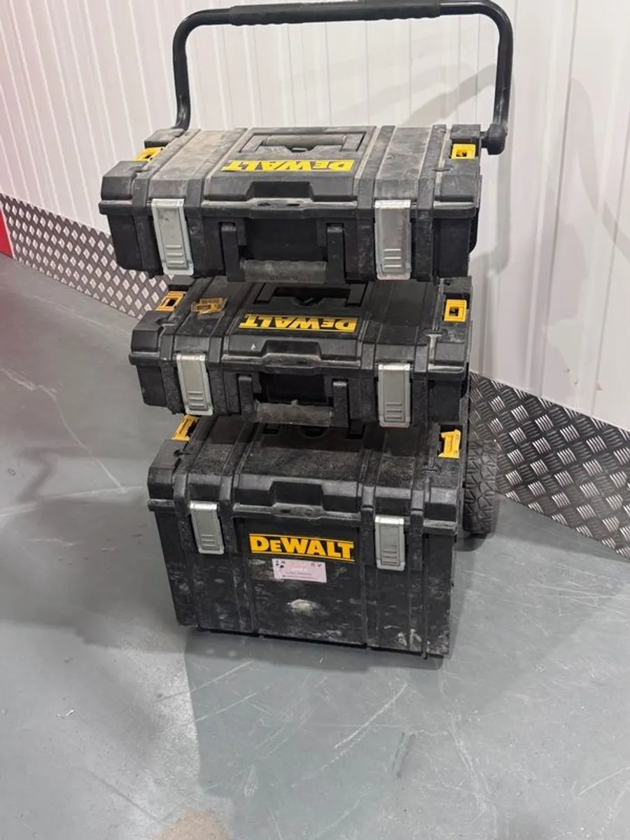 Dewalt Trolly, Tough system Cases, Tstak case, Tstack Drawers, Stanly tool case. - Image 3