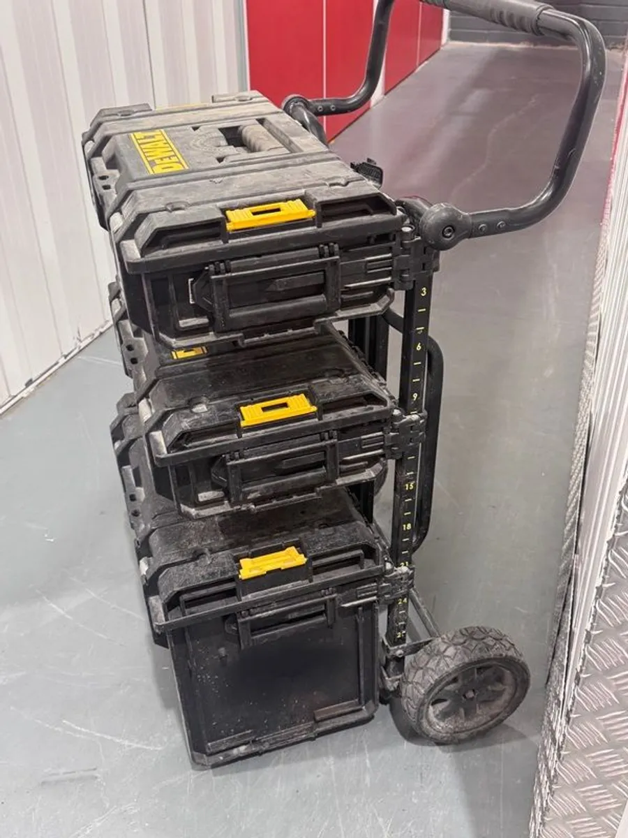 Dewalt Trolly, Tough system Cases, Tstak case, Tstack Drawers, Stanly tool case. - Image 4