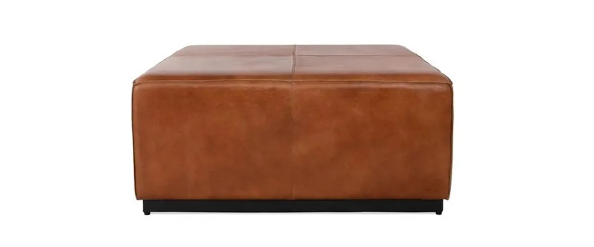 Large Leather Ottoman Mint Condition - Image 1