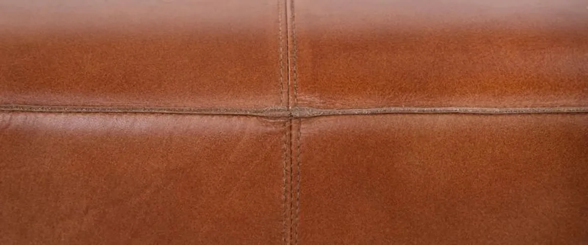 Large Leather Ottoman Mint Condition - Image 2