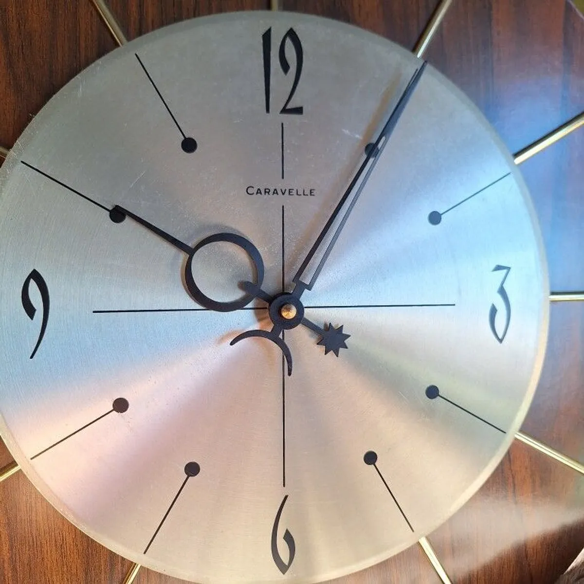 Mid Century Bulova Caravelle Wall Clock - Image 3