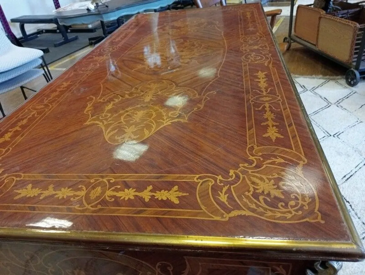 Impressive Large Ornate Desk - Image 4
