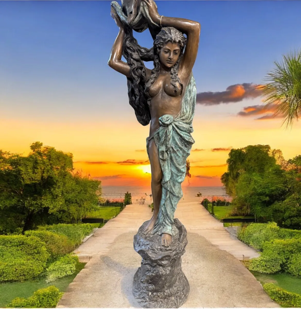 Bronze goddess fountain - Image 3