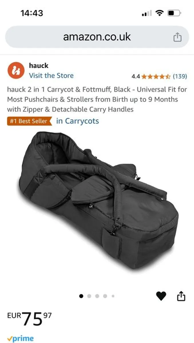 Newborn pram insert - Image 1