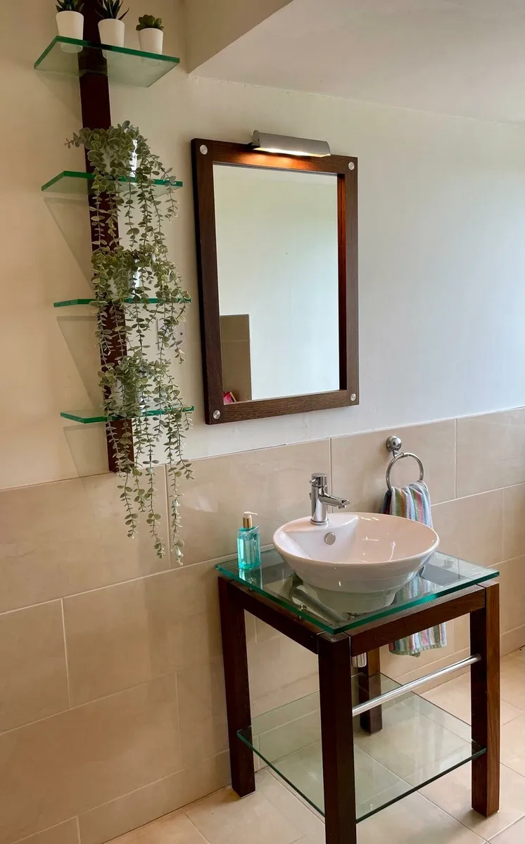 Sink, Unit & Tap - Mirror and shelf unit