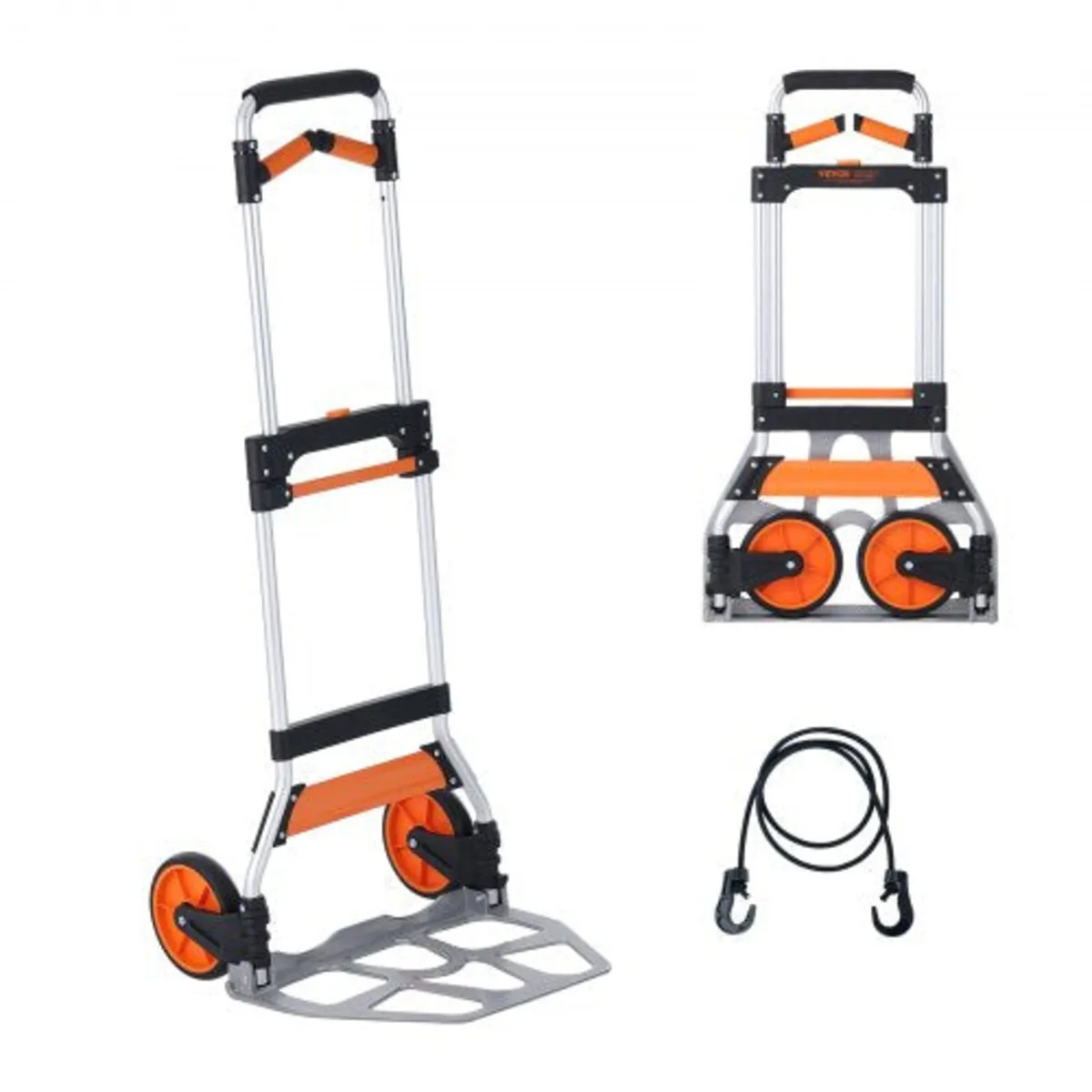 Folding Hand Truck, 309 lbs Load Capacity, Aluminu