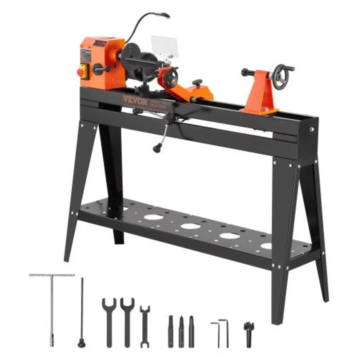 Wood Lathe with Copy Attachment, 13.78 in x 37.8 i