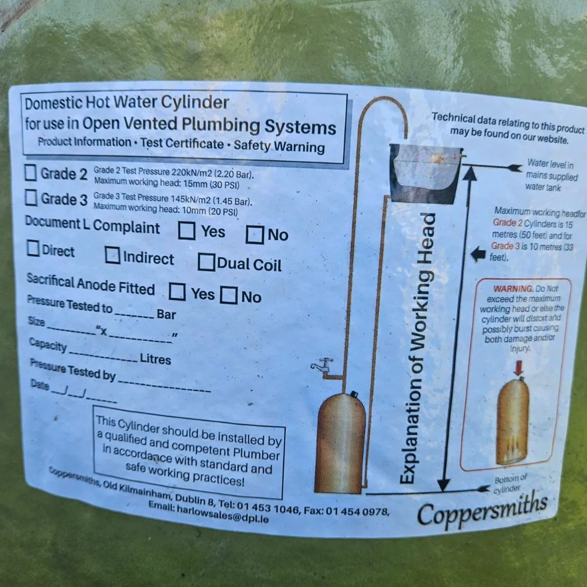 Domestic Hot water cylinder - Image 2