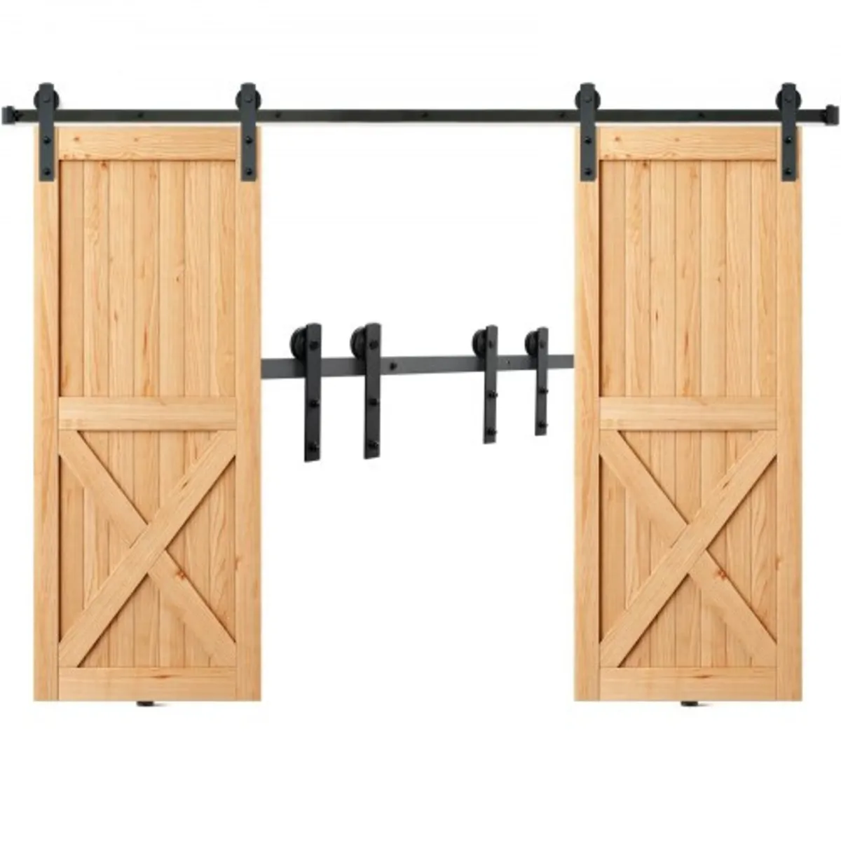 8FT Sliding Barn Door Hardware Kit, 330LBS Heavy D