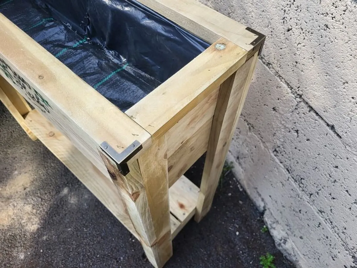 Rustic Herb Planter Raised Planter Flower Planter Raised Vegetable Planter - Image 4