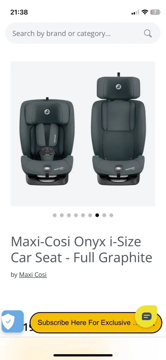 Maxi-Cosi onyx I-size car seat - Image 1