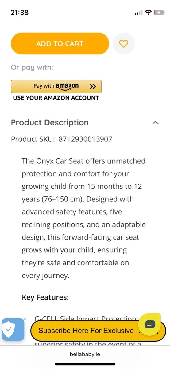 Maxi-Cosi onyx I-size car seat - Image 2