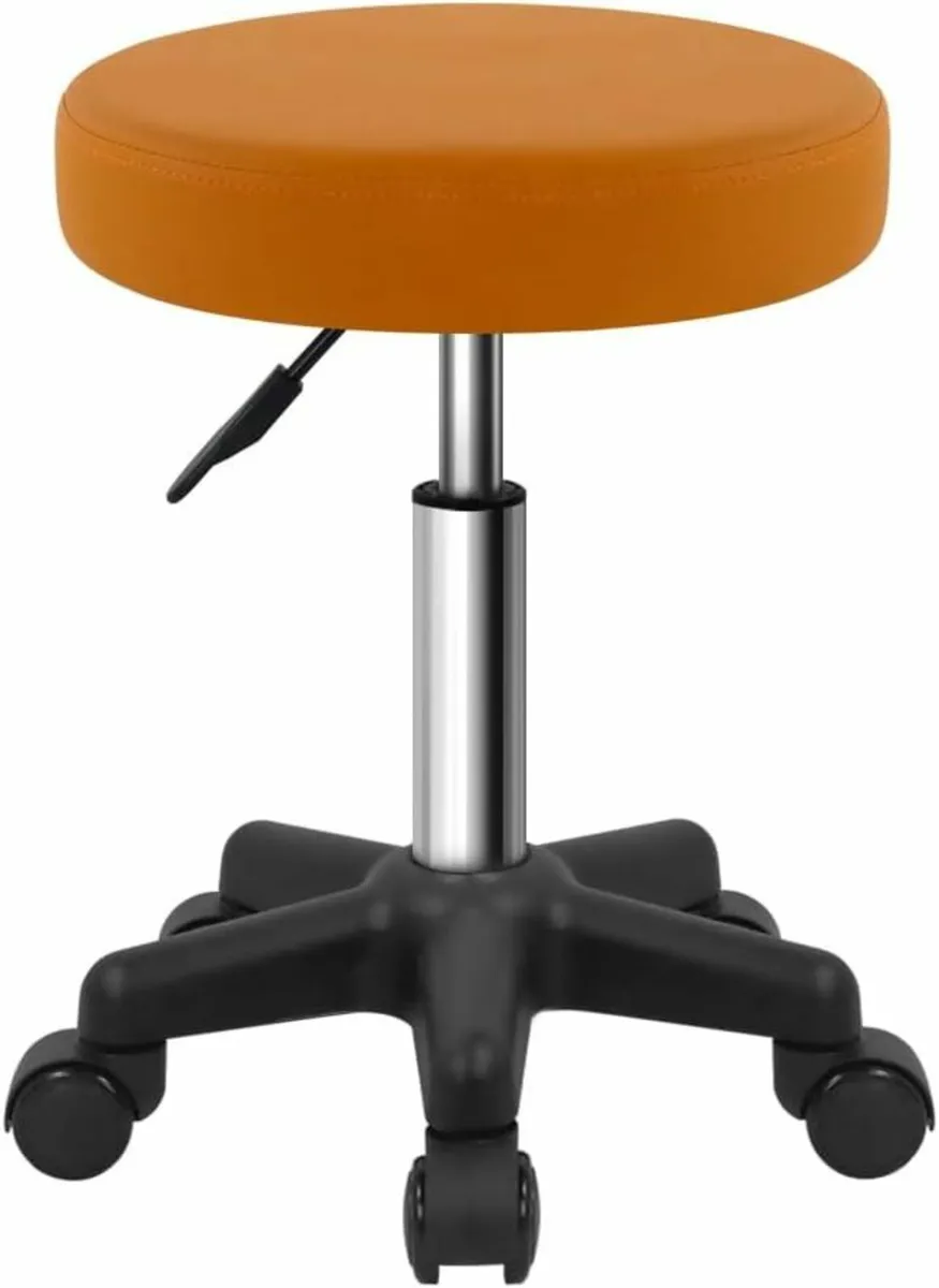 Round Rolling Stool Brown 34D x 34W x 43.4H - Image 2